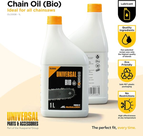 Universal Bio Chain Oil for All Chainsaws - 1 L - Image 3
