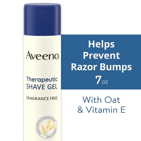 Aveeno Therapeutic Moisturizing Shave Gel - Sensitive Skin, Natural Colloidal Oatmeal, 198g - Image 4