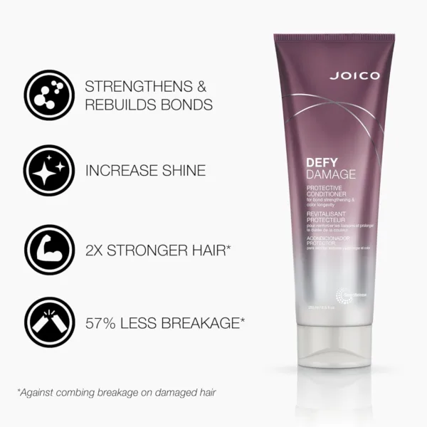 Joico Defy Damage Protective Conditioner 250ml - Anti-Dandruff Lotion for All Hair Types - Image 3