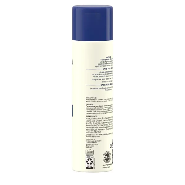 Aveeno Therapeutic Moisturizing Shave Gel - Sensitive Skin, Natural Colloidal Oatmeal, 198g - Image 6