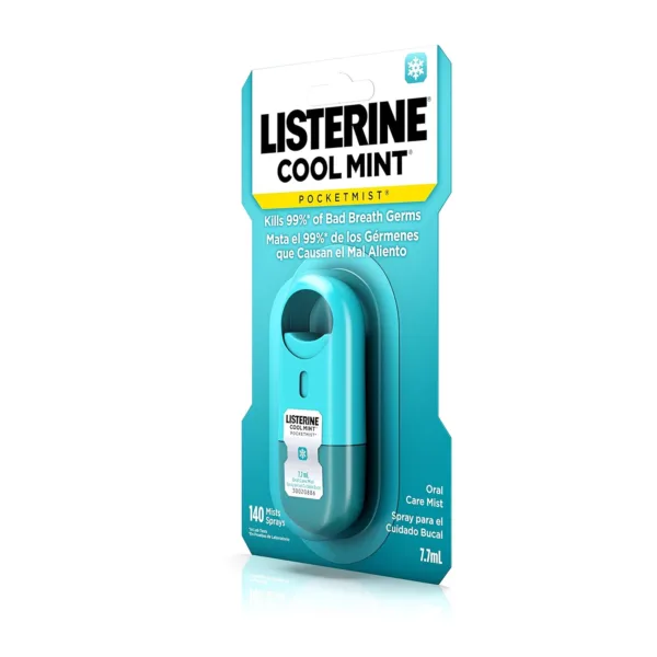 Listerine Pocket Mist Cool Mint 7.7 ml | Breath Freshener | Sugar-Free, Portable, Germ-Killing - Image 3
