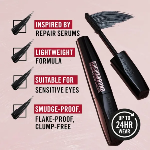 Rimmel Wonder’Bond Bonding Serum Mascara, 11ml - Image 5