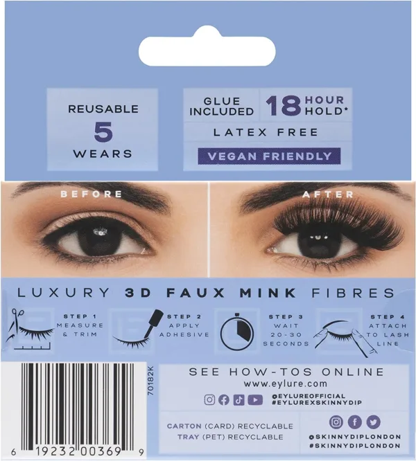 Eylure X Skinnydip Crescent Enchanted Lashes, Black - Image 7