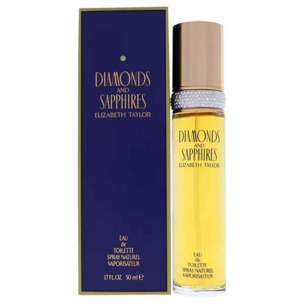 Diamonds & Sapphires EDT 50ml by Elizabeth Taylor - Floral Woody Fragrance for Women - Image 2