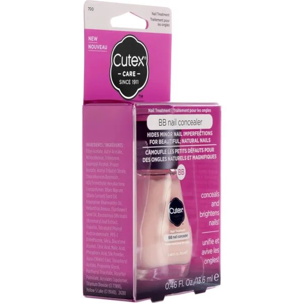 Cutex BB Nail Concealer - 13.6ml, Conceals and Brightens with Black Currant Seed Oil and Silk Powder - Image 4