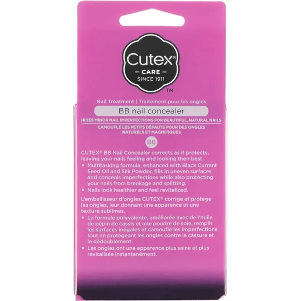 Cutex BB Nail Concealer - 13.6ml, Conceals and Brightens with Black Currant Seed Oil and Silk Powder - Image 7