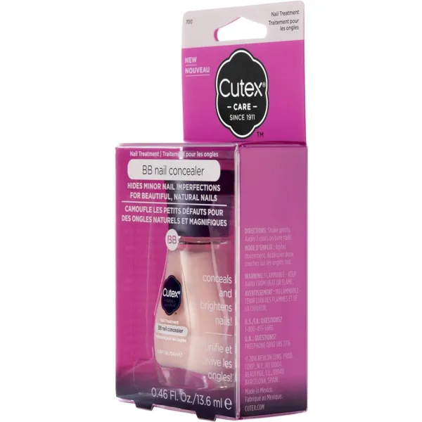 Cutex BB Nail Concealer - 13.6ml, Conceals and Brightens with Black Currant Seed Oil and Silk Powder - Image 5