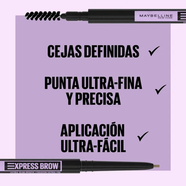 Maybelline Brow Ultra Slim Pencil Warm Brown - Natural, Lightweight, Precise, All Skin Types - Image 4