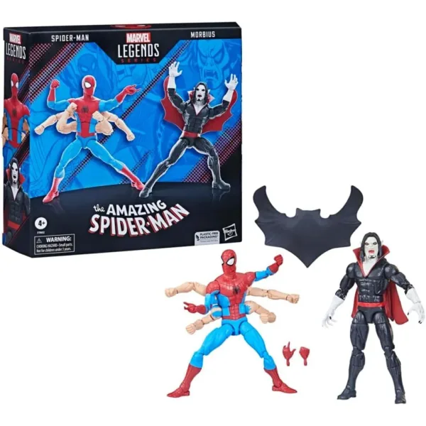 Hasbro The Amazing Spider-Man Marvel Legends Pack - 2 Figurines: Spider-Man & Morbius, 15 cm, Officially Licensed