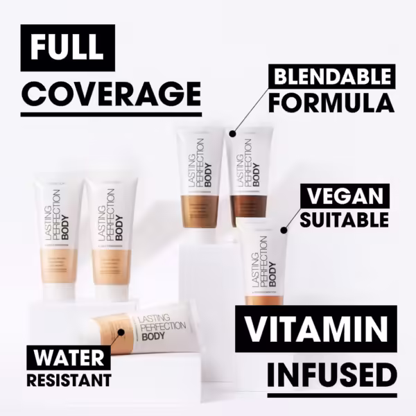 Collection Cosmetics Lasting Perfection Body and Face Foundation | Full Coverage | Brightening | Vegan | 65ml | Fair - Image 4