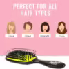 WetBrush Shine Enhancer Brush | Soft Intelliflex & Natural Boar Bristles | Detangles & Distributes Natural Oils | Black - Image 3