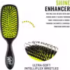 WetBrush Shine Enhancer Brush | Soft Intelliflex & Natural Boar Bristles | Detangles & Distributes Natural Oils | Black - Image 2