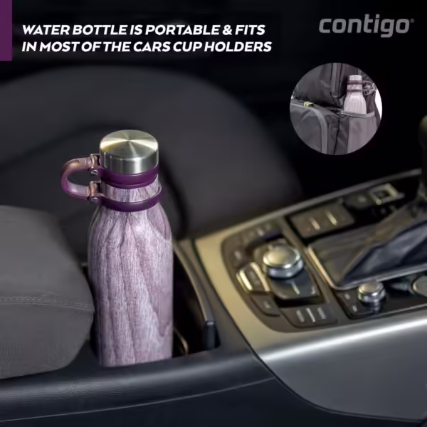 Contigo Matterhorn Water Bottle | Thermalock Insulation, BPA-Free Stainless Steel | Leak-Proof | 590ml | Sandstone - Image 5
