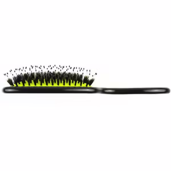 WetBrush Shine Enhancer Brush | Soft Intelliflex & Natural Boar Bristles | Detangles & Distributes Natural Oils | Black