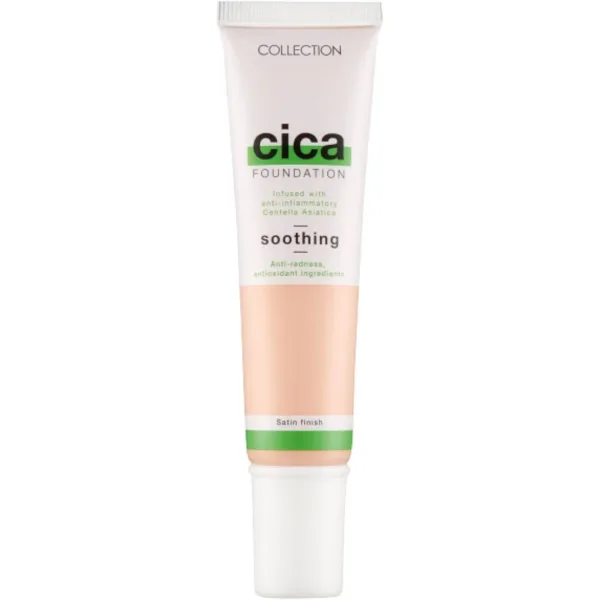 Collection Cosmetics Hydrating Medium Coverage Cica Foundation Infused with Anti-Redness, Vegan Foundation, 30ml, Fair