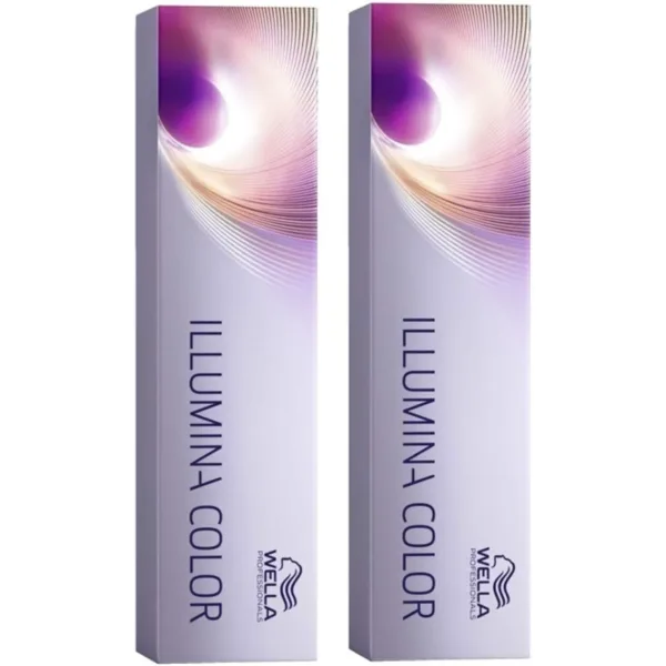 Wella Professionals Illumina Colour 10/1 Light Blonde Ash | 60ml Pack of 2 | Brightening Hair Cream