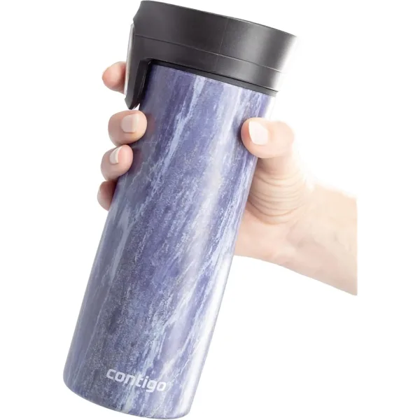 Contigo Pinnacle Autoseal Travel Mug - Blueslate, Stainless Steel, Leakproof, 420ml, Durable, BPA-Free Lid - Image 4