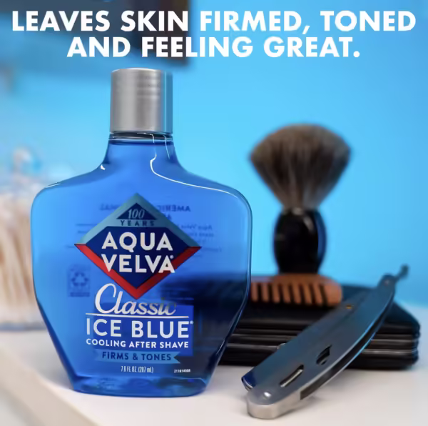 Aqua Velva After Shave Classic Ice Blue 3.5 oz | After Shave | Fresh Scent, Travel Size, Liquid Formula - Image 4
