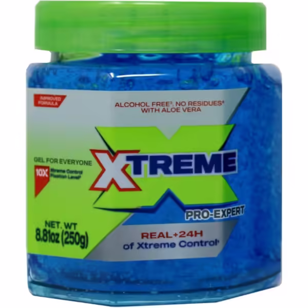 Xtreme Professional Wet Line Styling Gel Extra Hold | 250g | Aloe Vera & Panthenol | Strong Shape & Hold | Blue | 8.8 oz