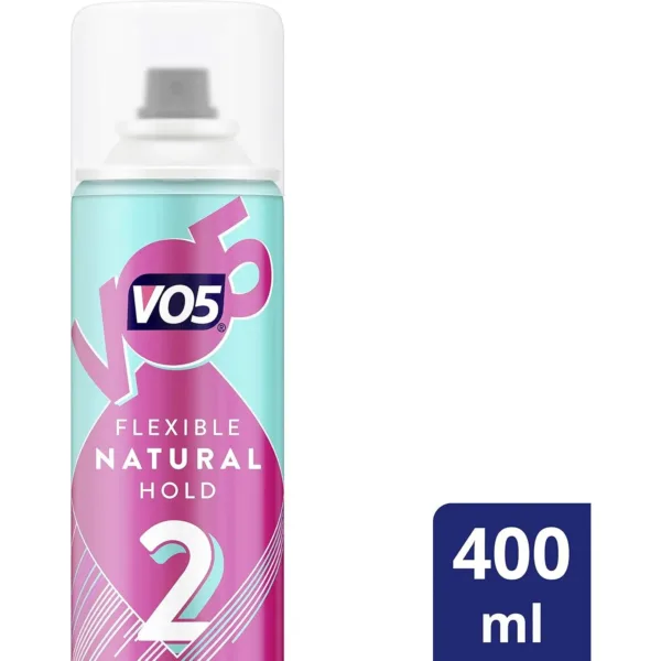 VO5 Flexible Hold Hair Spray | VO5 | Frizz Control, Flexible Hold | 400ml, Coconut Scent, All Hair Types, Lightweight, Natural Feel - Image 4