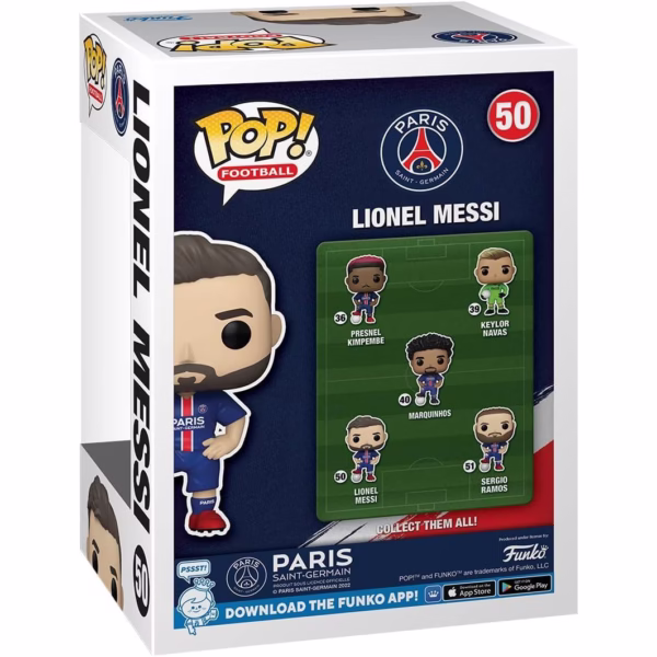 Funko POP! Football | PSG Lionel Messi | Paris Saint-Germain Vinyl Figure | Collectible for Kids & Adults, Sports Fans, Official Merchandise - Image 3