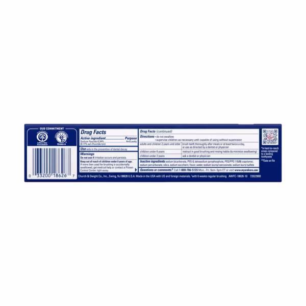 Arm & Hammer AdvanceWhite Toothpaste | Clean Mint | 170g | Whitening with Stain Defense | Baking Soda Formula | Anticavity Fluoride - Image 17