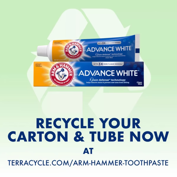 Arm & Hammer AdvanceWhite Toothpaste | Clean Mint | 170g | Whitening with Stain Defense | Baking Soda Formula | Anticavity Fluoride - Image 3