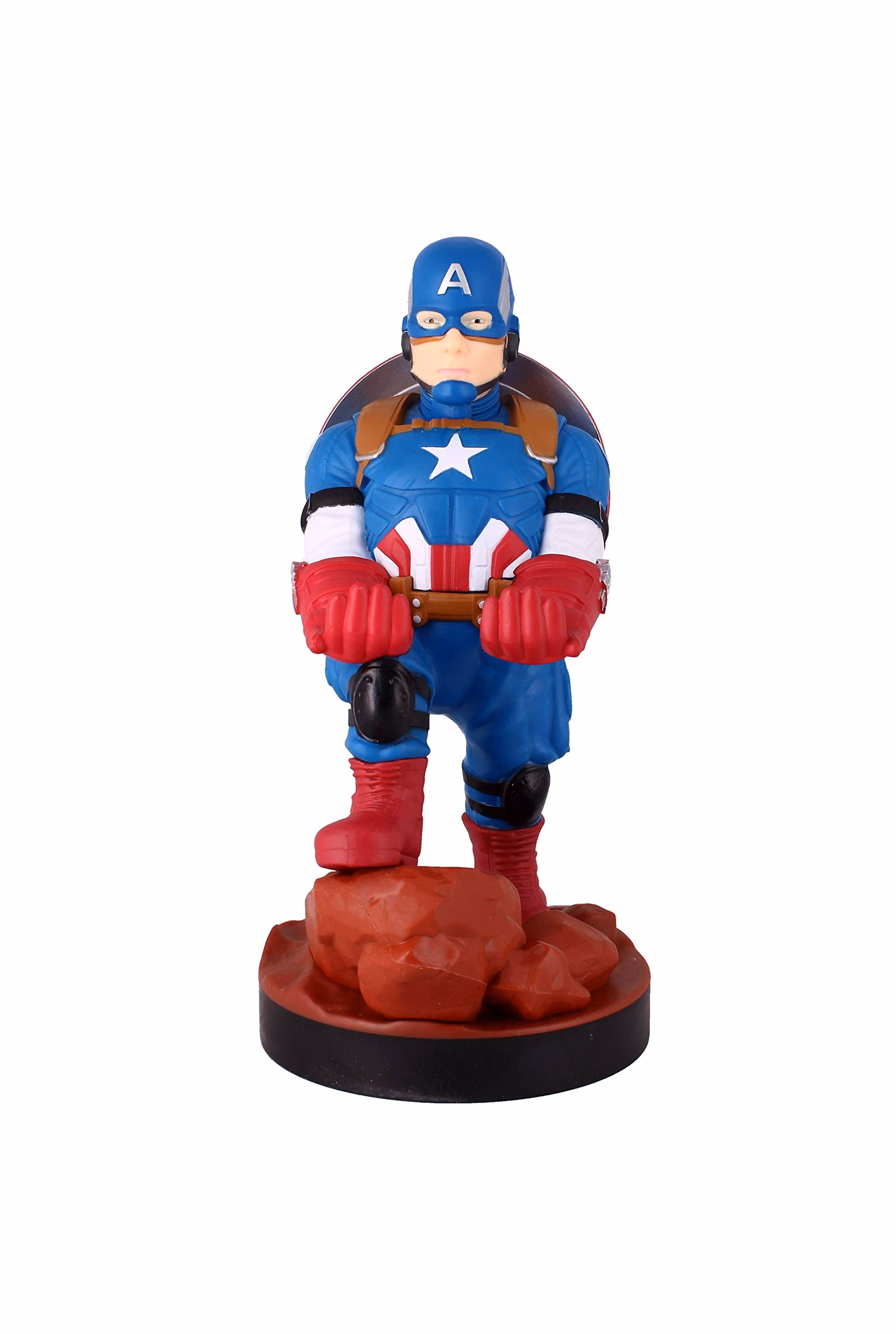 Cableguys - Marvel Avengers Captain America Gaming Accessories Holder & Phone Holder for Most Controller (Xbox, Play Station, Nintendo Switch) & Phone
