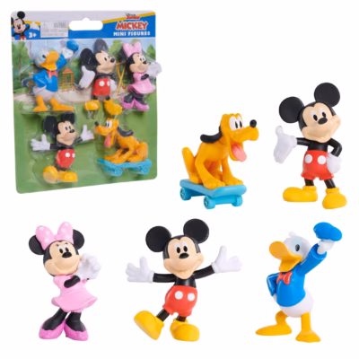 Just Play Disney Junior Mickey Mouse Mini Figures Pack of 5, 3.8-5.7 cm Collectible Figures, Kids Toys from 3 Years