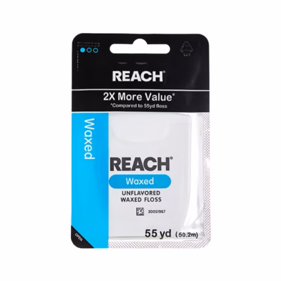 Reach Waxed Dental Floss, Unflavored, 55 Yards