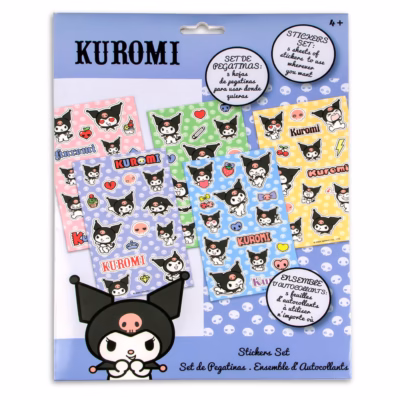 Kuromi 5 Sheet Stickers Set